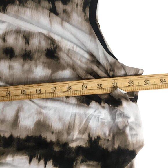 Calvin Klein Shirt Womens 3X Ruched Stretch Sleeveless Abstract Print Plus Size - Picture 7 of 14